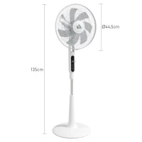 HOMCOM Ventilateur sur pied Ø 42cm 40W 3 modes 28 vitesses, fonction anti-moustique, hauteur réglable oscillant 75° blanc(m-3)