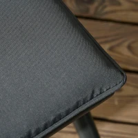 Outsunny Ensemble de jardin 4 chaise et 1 table salon de jardin 5 pièces avec coussins plateau en verre trempé gris foncé(m-7)