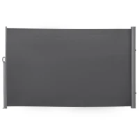 Outsunny Retractable Sun Side Awning Screen Fence Patio Garden Wall Balcony Screening Panel Outdoor Blind Privacy Divider (3x1.8M, Grey)(m-1)