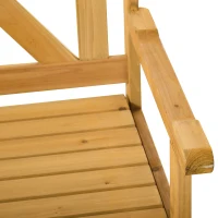 Outsunny Sitzbank mit Stauraum 2-Sitzer Gartentruhe Truhenbank Kissentruhe Aufbewahrung Gelb 115 x 61 x 85 cm(m-8)