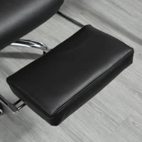 Vinsetto Massage-Bürostuhl, Bürostuhl mit Massagefunktion, Kunstleder, verstellbare Rückenlehne, inkl. Fußstütze, höhenverstellbar, Kunstleder(m-8)