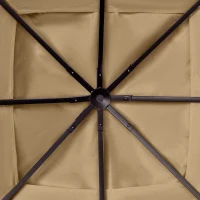 Outsunny Ersatzdach für Gartenpavillon, Polyester, 2,98 x 2,95 m, Beige(m-9)