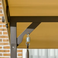 Outsunny Dondolo da Giardino 3 Posti in Acciaio e Poliestere con Tetto Inclinabile e Cuscini, 190x120x178 cm(m-9)