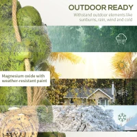 Outsunny Hanging Garden Statue, Vivid Frog on Swing Art Sculpture, Outdoor Ornament Home Decoration, Green(m-5)