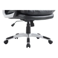HOMCOM Silla Ejecutiva de Escritorio Silla de Despacho con Ruedas y Reposabrazos Altura Ajustable 66x71x110-120,5 cm Negro(m-8)