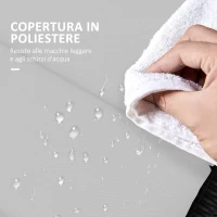 Outsunny Cuscino per Sdraio e Lettino Prendisole in Tessuto con Lacci di Fissaggio, Grigio Chiaro(m-5)