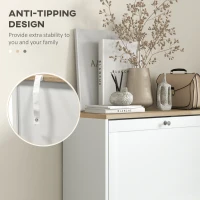 HOMCOM Modern Compact Three-Drawer Shoe Storage Cabinet - White(m-7)