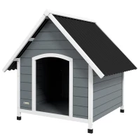 PawHut Outdoor Dog Kennel, Wooden Dog House, with Removable Floor, Anti-Corrosion Wood, for Large Dogs, 106.5H x 110W x 98Dcm(m-11)