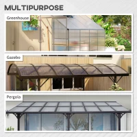Outsunny 14 Pieces Polycarbonate Sheets, 121 x 61 x 0.4cm Twin-Wall Plastic Roofing Sheets, 10m² Replacement Greenhouse Panels, Waterproof and UV Protection, Clear(m-6)