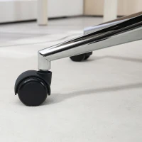 HOMCOM Fauteuil de bureau contemporain dossier accoudoirs grand confort hauteur réglable pivotant 360° piètement chromé(m-9)