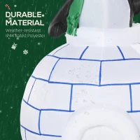 HOMCOM 5ft Christmas Inflatable Two Penguins Wearing a Scarf with Ice House Blow Up Decor Home Indoors with Built-in LED Lights Outdoor Toys in Lawn Garden(m-5)