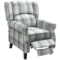 HOMCOM 160° Reclining Armchair, with Footrest - Grey(m-11)