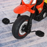 HOMCOM Triciclo per Bambini Stile Moto a Pedali con Luci e Suoni, 3 Ruote Larghe, Età 18-36 Mesi, 71x40x51cm, Rosso(m-9)