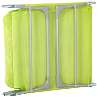 Outsunny Bain de soleil transat chaise longue inclinable pliable avec oreiller dossier réglable sur 5 niveaux vert(m-9)