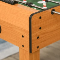HOMCOM Baby-foot table de Babyfoot jeu de football dim. 122L x 61l x 80H cm 2 balles fournies MDF imitation bois acajou(m-8)