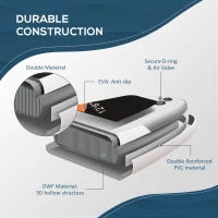 Outsunny 10'6" x 30" x 6" Inflatable Stand Up Paddle Board, Non-Slip Deck Board with Adj Paddle, ISUP Accessories and Carry Bag, for Youth Adults Beginner, White(m-5)