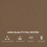 Outsunny 4 Pack Replacement Gazebo Curtains Privacy Panel for Most 3 x 4m Gazebo Canopy Pavillion Outdoor Shelter Sidewalls Accessories Dark Brown(m-7)