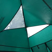 Outsunny Tente pop up montage instantané - tente de camping 3-4 pers.  - 2 portes + 2 fenêtres - dim. 2,1L x 2,1l x 1,4H m fibre verre polyester oxford vert turquoise(m-4)