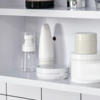 kleankin Armadietto a Specchio Rettangolare Montato a Parete con Credenze e Ripiano Regolabile, in MDF e Vetro, 60x15x75cm, Bianco(m-9)