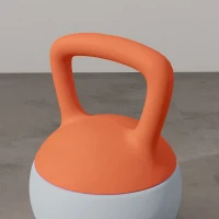 SPORTNOW 10KG Soft Kettlebell, Kettle Bell with Non-Slip Handle for Home Gym, Weight Lifting, Strength Training, Orange/Grey(m-9)