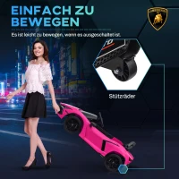 AIYAPLAY Elektroauto für Kinder von 3-5 Jahren, sanfter Antrieb, fernsteuerbar, mit Hupe, Kunststoff und Metall, Rosa(m-5)