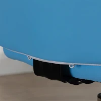 Vinsetto Silla de Oficina sin Brazos Silla de Escritorio Giratorio de Piel Sintética con Altura Ajustable 45x59x90-100 cm Azul(m-9)