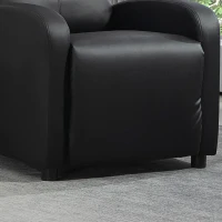 HOMCOM Relaxsessel Ruhesessel Fernsehsessel Sessel mit Liegefunktion Kunstleder (Schwarz)(m-8)