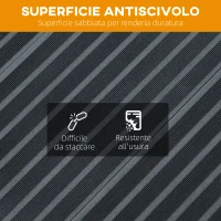 HOMCOM Rampa per Sedia a Rotelle Pieghevole in Alluminio con Deflettori e Adesivi, 91x73.6x5.1 cm, Nero(m-5)