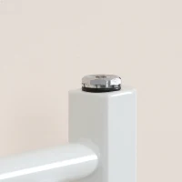 HOMCOM Termoarredo Bagno Scaldasalviette a 39 Barre in Acciaio, 60x180cm, Bianco(m-9)