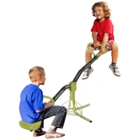 HOMCOM Kinderwippe für den Garten, Karusselwippe, 360° drehbare Wippe, Grün(m-1)