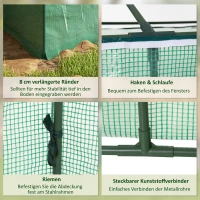 Outsunny Mini-Gewächshaus Frühbeet Foliengewächshaus, wetterbeständig, 180 x 92 x 92 cm, Grün(m-6)