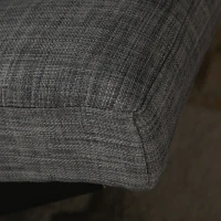 HOMCOM Divano Letto Singolo con Braccioli Regolabili su 3 Posizioni in Tessuto e Legno, Nero e Grigio(m-7)