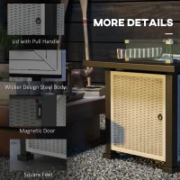 Outsunny 81 x 81cm 50,000 BTU Gas Fire Pit Table - Grey(m-8)