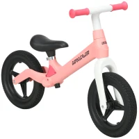 AIYAPLAY Balance Bike with Adjustable Seat and Handlebar, PU Wheels, No Pedal, for Ages 30-60 Months -Pink(m-1)