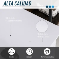 HOMCOM Mesa Escritorio para PC Mesa de Ordenador con Estantes abiertos y baldas Ajustables Armario Soporte para CPU y Bandeja Extraíble 120x60x74 cm Blanco(m-5)