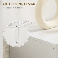 HOMCOM Modern Sideboard Storage Cabinet, Free Standing Accent Cupboard with Drawer, 2 Doors for Bedroom, Living Room, Hallway, White(m-7)