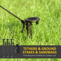 Outsunny 7ft Christmas Inflatable Decoration Santa Claus and Christmas Tree, Blow-Up Outdoor Garden Display for Lawn Garden Party(m-7)