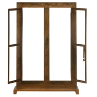 Outsunny Dekorativer Fensterrahmen für den Garten, Vintage-Design, 55 cm x 19 cm x 80 cm, Metall, Braun(m-6)