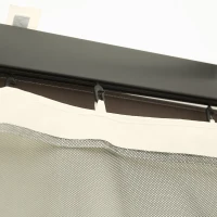 Outsunny Moustiquaires pour tonnelle barnum pavillon de jardin 3,35 x 2,07 m - lot de 4 moustiquaires zippées + crochets d'attaches - polyester nylon(m-8)