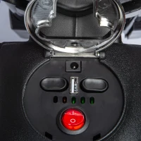 AIYAPLAY 12V Kinder-Motorrad mit Stützrädern, LED-Lichtern, Musik, USB, Elektro-Motorrad für Jungen und Mädchen, Gelb(m-9)