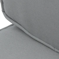 Outsunny 7-tlg. Polyrattan Gartengarnitur Gartenmöbel Garten-Set Sitzgruppe Loungeset Loungemöbel inkl. Fußhocker Sitzkissen Grau Stahl + Polyester 58 x 58 x 37 cm(m-9)