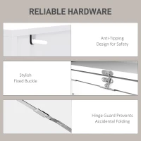 HOMCOM Three-Part Work Desk, with Storage and Writing Board - White(m-7)