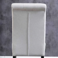 HOMCOM Lot de 2 chaises de Salle à Manger Chaise de cuicine Grand Confort Pieds en Bois Lin 47 x 61 x 101 cm(m-8)