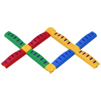 AIYAPLAY 12-Piece Kids Balance Beam Stepping Stones, with Non-Slip Foot Pads, Multicoloured(m-11)