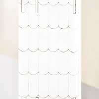 HOMCOM Calendario de Adviento de Navidad Madera con 24 Cajones y Luces LED Decoración Navideña Modelo Casita 39x9x42 cm Blanco(m-9)