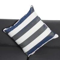 Outsunny Set Mobili da Giardino da 5 Pezzi, Divanetto per Esterni con Pouf e Tavolino in Rattan PE, Grigio(m-8)