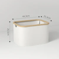 HOMCOM Cesto de la Ropa Sucia Plegable 36 L con Asas para Baño Dormitorio Lavadero 44,3x33,3x26,5 cm Crema(m-3)