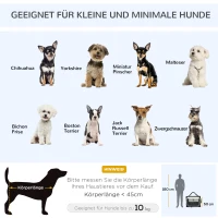 PawHut Transporttasche, Transportbox, für Katzen und kleine Hunde, faltbar, 3 Türen, grau, 70 x 51 x 50cm(m-7)