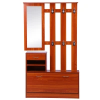 Homcom Ensemble Meubles d'Entrée en Bois Marron 90 x 22 x 116 cm(m-1)