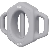 SPORTNOW 3-in-1 Multifunktionshantel, 6 kg, rutschfest, geruchsarm, Kunststoffmantel, Eisenkern, grau(m-1)